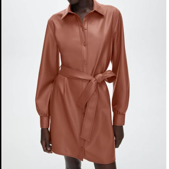 Aritzia (Wilfred) Caroline Leather Dress - Picture 1 of 4